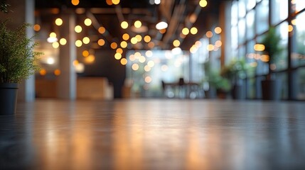 Blurred Office Interior with Bokeh Lights - Design Concept 