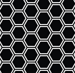 Geometric hexagon net pattern vector