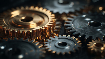 歯車が複雑に絡み合う重厚感ある構造美の世界