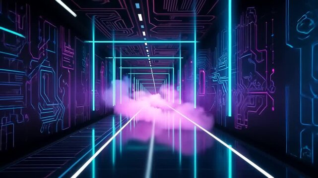 abstract background with binary code