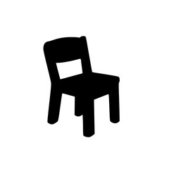 black leather chair isolated
