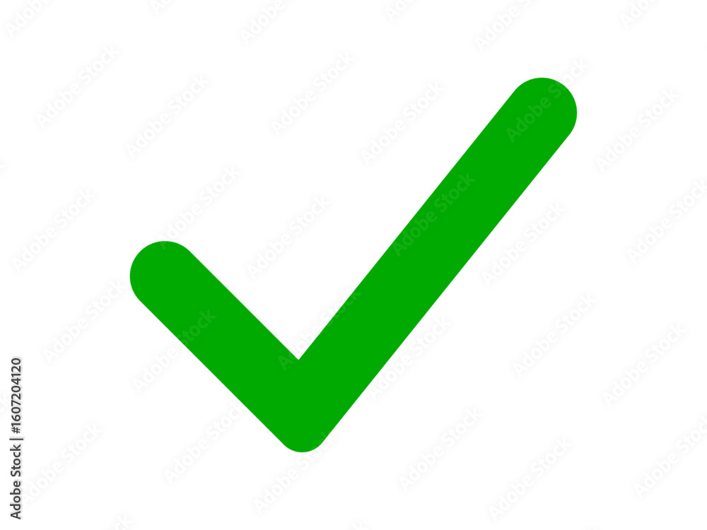 Fototapete green tick mark approved icon. checkmark icon right symbol. correct tick sign for website computer a