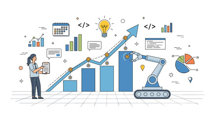Automated data analytics driving business growth and strategic decision making through technology integration