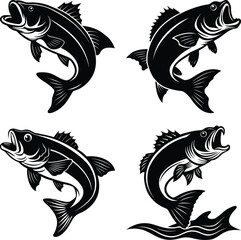 Fish silhouettvector illustration of a fish, fish silhouette vector, fish logo vector, fish vector icon, fish silhouette vector isolated on white background
e vector bundle
