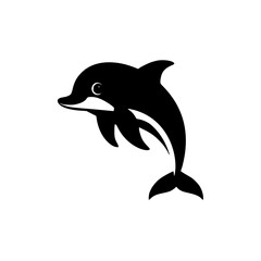 Fototapeta premium vector silhouette of a dolphin