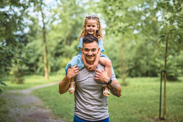 father having great time with his daughter