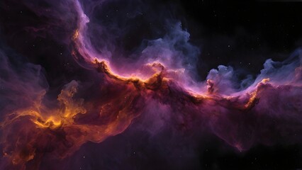 Crimson and Gold Smoke on Dark Background