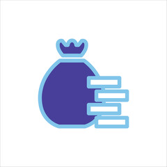 Finance Sector Icons. Simple Colored Vector Illustration.