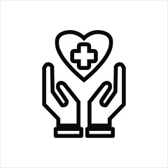 Healthcare Sector Icons. Simple Line Vector Illustration.