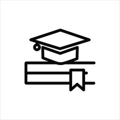Education Sector Icons Simple Line Vector Illustration.