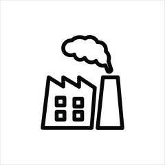 Industry Sector Icons. Simple Line Vector Illustration.