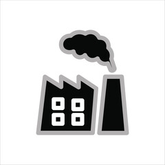 Industry Sector Icons. Simple Solid Vector Illustration.