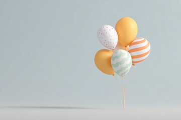 playful april fools day scene featuring whimsical balloon prank in minimalist style
