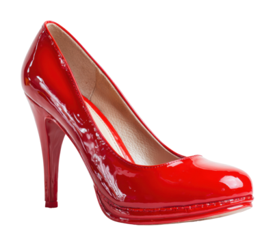 Elegant red high heel shoe showcase modern fashion view isolated on transparent background