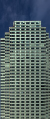 tall skyscraper residential and commercial buildings in long island city queens new york (new modern construction sky reflection clounds) minimal detail close up