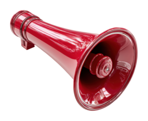 Urban area audio equipment for clear public announcements and communication impact isolated on transparent background