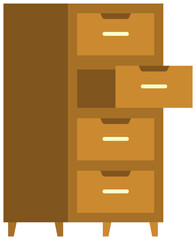 open drawer vector icon