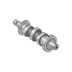 Camshaft from an engine, symbolizing internal combustion and automotive mechanics.