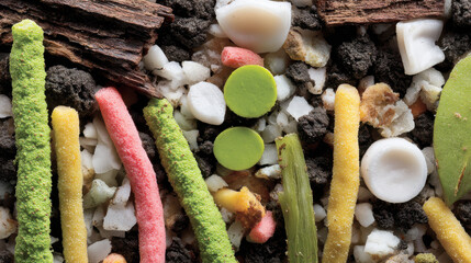 closeup image showcasing diverse microorganisms thriving in various ecosystems demonstrating their crucial roles