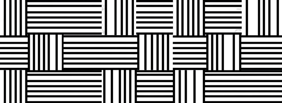 Abstract black and white geometric pattern - Powered by Adobe