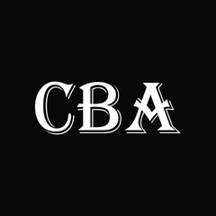 CBA abstract letter logo design. This logo is designed by three abstract letters