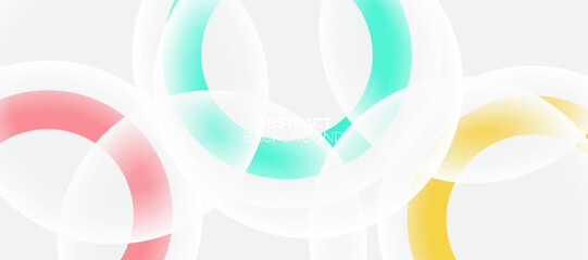 Colorful abstract background overlap layer on bright space with circles lines effect decoration. Modern graphic design