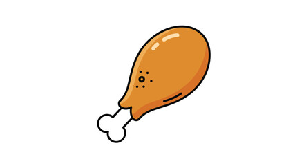 Delicious crispy fried chicken leg drumstick food meal hot appetizing savory tasty mealtime delight