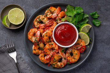 spicy grilled shrimps