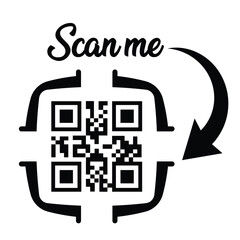 Scan QR code icon. Digital scanning qr code. QR code scan for smartphone. Scan Here text on top of the qr code