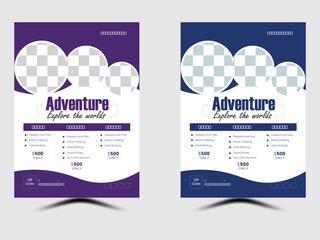 “Travel Flyer Template Featuring Adventure Tours Trip Highlights and Booking Services”