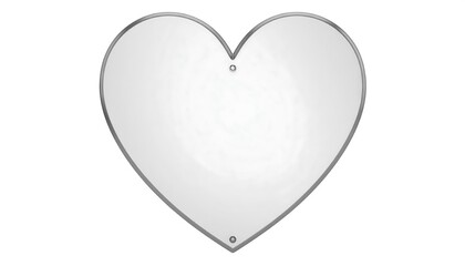A blank heart-shaped sign