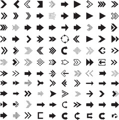 Mega Arrow Icon Set - Diverse Directions & Navigation Symbols