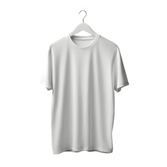 White shirt hung on hanger mockup; for retail sales or display on black background