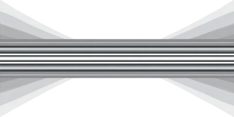 Gray metal tube with pointed ends