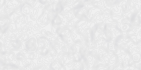Abstract topographic wave map lines pattern  white background creating a minimal design element wallpaper design.
