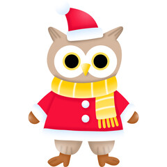 Cute Woodland Animals Christmas clipart 