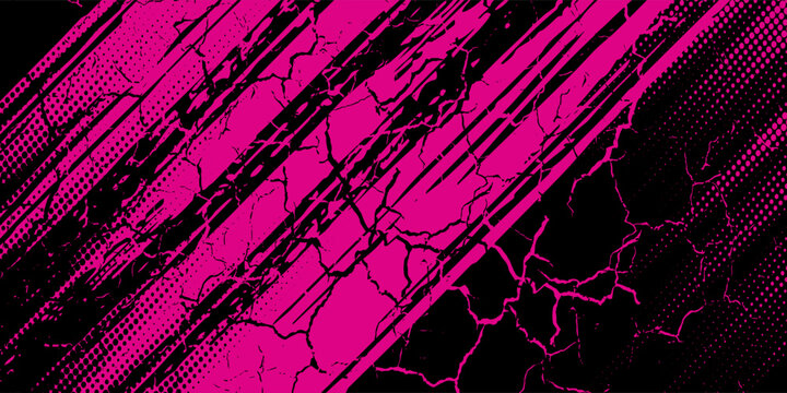 black pink brush pattern car sticker banner sporty abstract line pink black color combination grunge brush pattern modern motorsport racing design