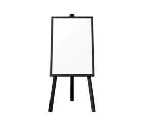 Empty easel against black
