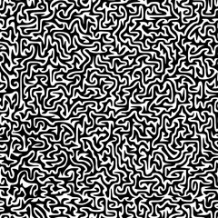 The black and white abstract doodle drawing is hand-drawn.Seamless pattern.