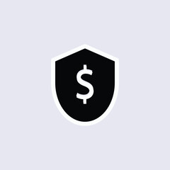 protection money icon dollar vector illustration