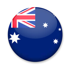 National flag circle icon of Australia. Vector illustration