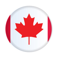 Round Canada flag icon