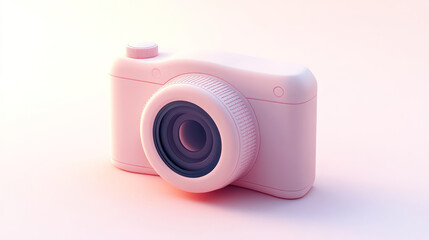 Pink digital camera By Generated AI