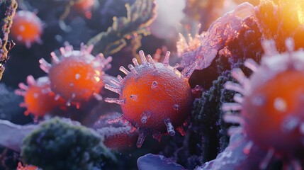 Cells and Bacteria Close Up