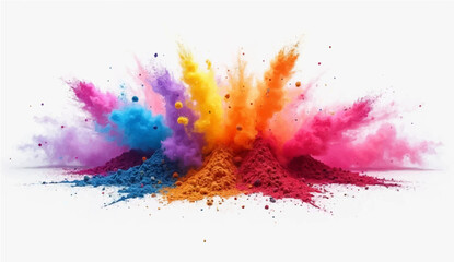 Colorful Watercolor Paint Splashes on Abstract Artistic Background