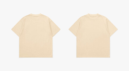 beige oversized tshirt for mockup, beige tshirt flat lay photo, oversized fit tshirt catalogue
