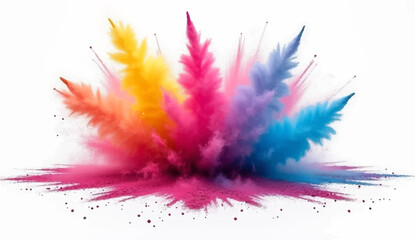 Colorful Watercolor Paint Splashes on Abstract Artistic Background
