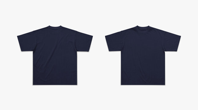 navy oversized tshirt for mockup, navy tshirt flat lay photo, modern oversized fit tshirt catalogue