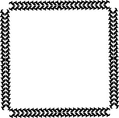 Vintage Ornamental  Frame – Elegant Black Border, PNG, 300 DPI