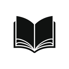 Open book icon isolated on white background